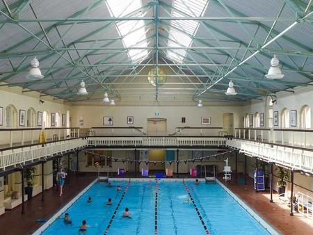 Lap swimming pool at Melbourne City Baths