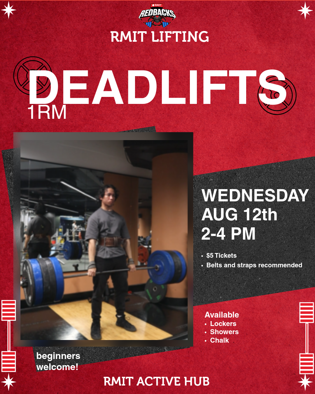 Heavy Deadlifts Session 12/08 2-4PM
