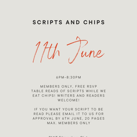 Scripts & Chips: Table Read Night
